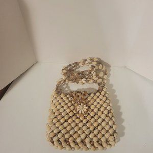 Vintage Cowry & Snail  Shell Handmade Seashell Shoulder Handbag